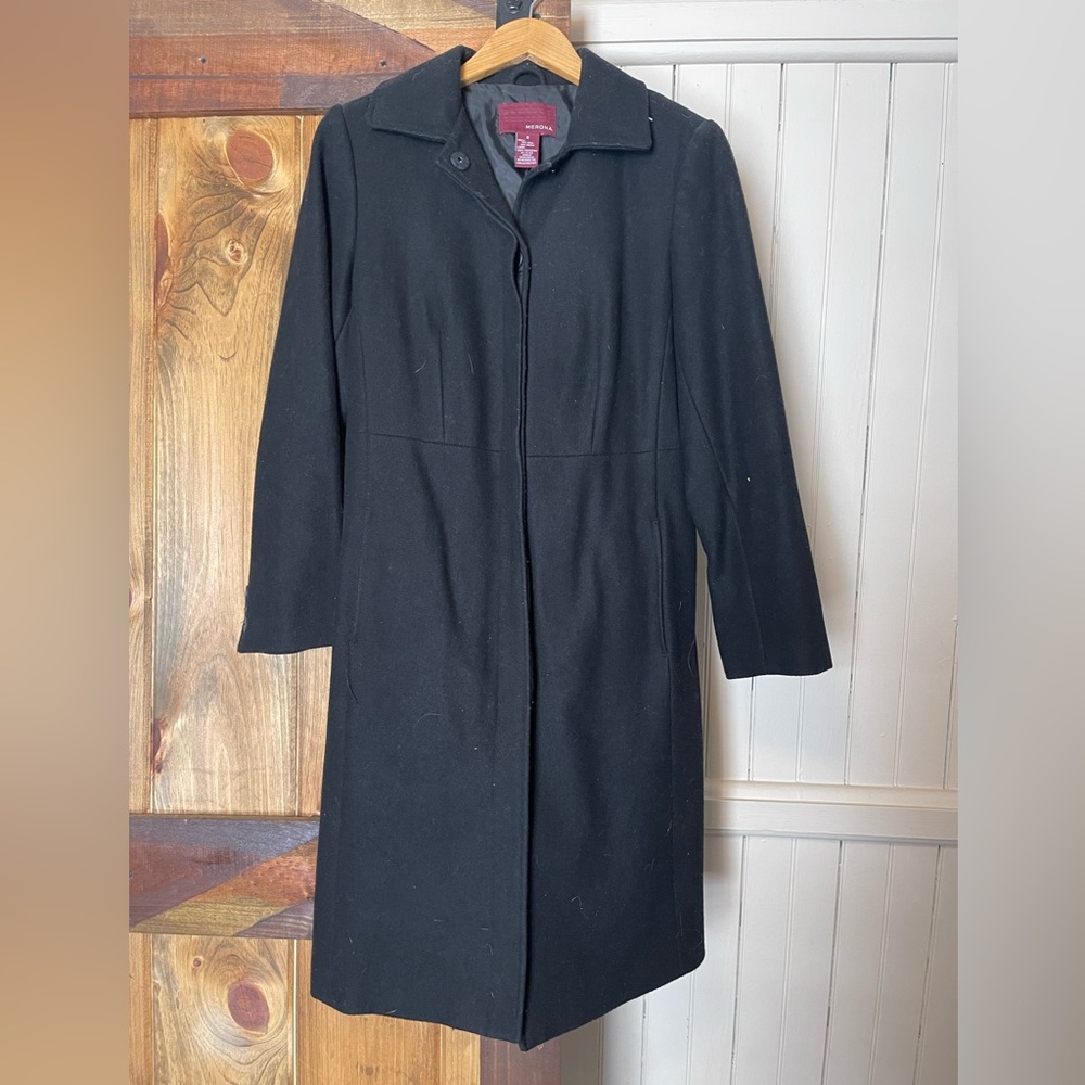 Classic black wool coat